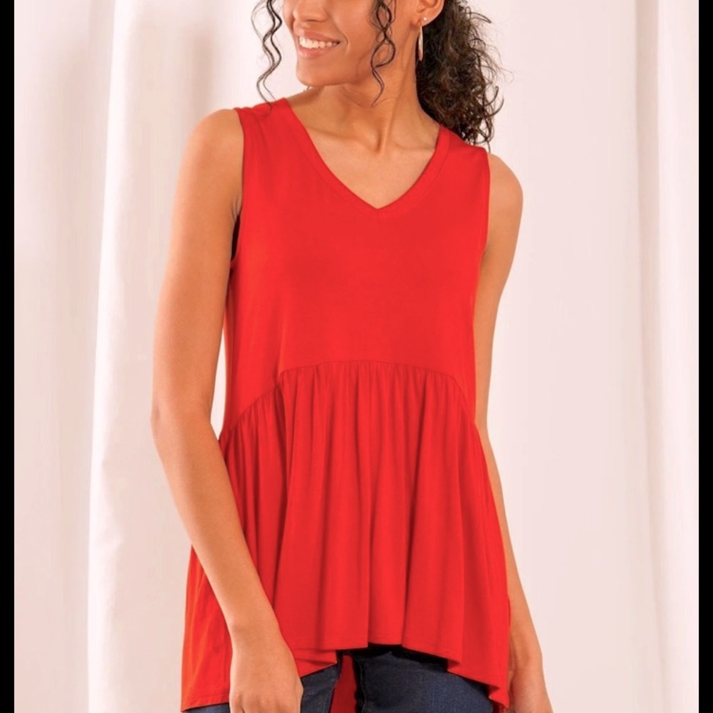 Renee Baby Doll Tank Top in Tigerlilly
